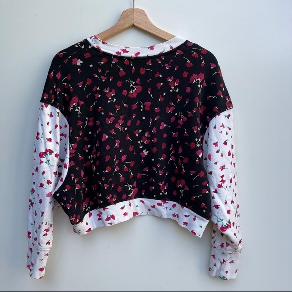 Joie Caleigh Mi Amor Floral Crewneck Oversized Pullover Sweatshirt Size S - Picture 6 of 9